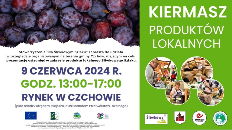 Zaproszenie na Kiermasz Produktów Lokalnych w Czchowie – 9 czerwca 2024 r.