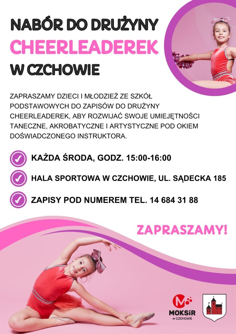 Cheerleaderki we wrześniu rozpoczynają zajęcia – zapraszamy!